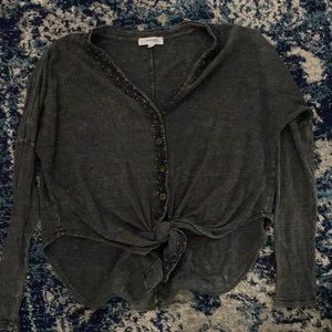 Grey button up shirt